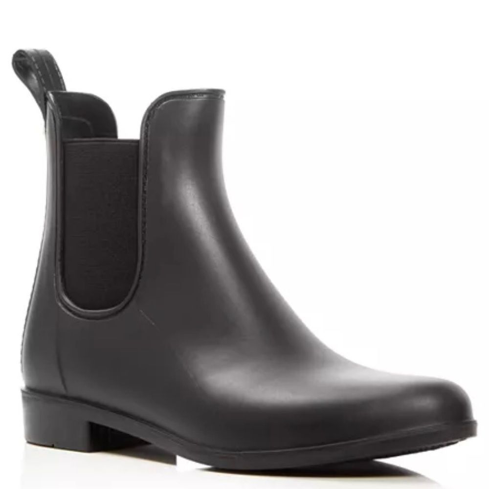 SAM EDELMAN Tinsley Matte Chelsea Rain Booties Boots Black Size 8